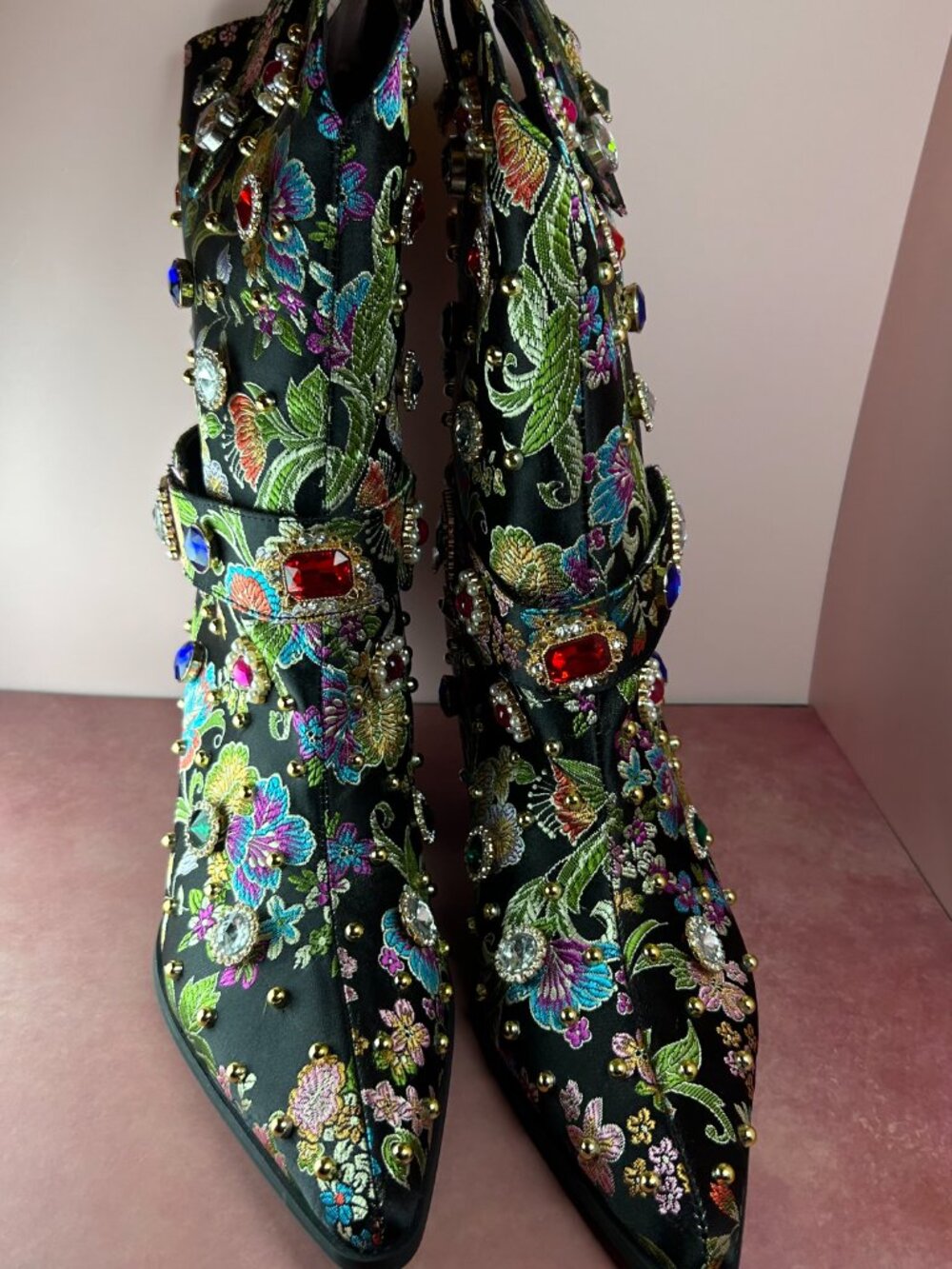AZALEA WANG DILIGENT WESTERN MID CALF BOOTS (8.5) - Picture 5 of 16